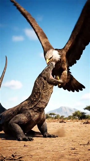 Monitor Lizard vs Eagle | Shocking Jungle Fight 😱#MonitorLizard #EagleAttack #WildlifeFight