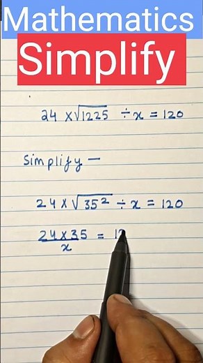 How to Simplify Square Root Expressions | Easy Mathematics Tutorial#shorts #ytshorts