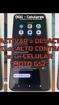 Cómo activar o desactivar texto de alto contraste en un celular Moto G52
