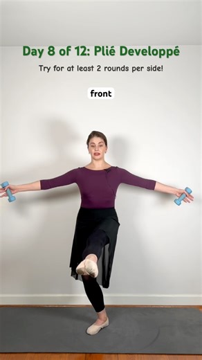 Day 8: Plié Développé with Weights | 12 Days of Ballet Inspired Fitness