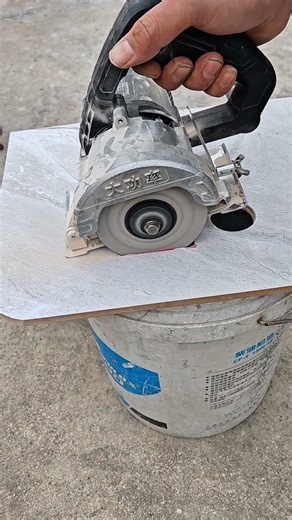 Amazing Tile Cutting Skill 😱 Clean Square Hole with Grinder Drill #tools #shorts