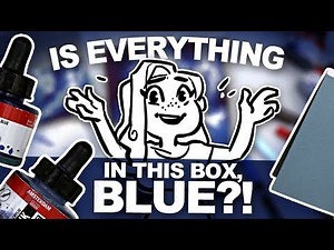 DRAWING ON BLUE PAPER!? | Mystery Art Box | Paletteful Packs Unboxing
