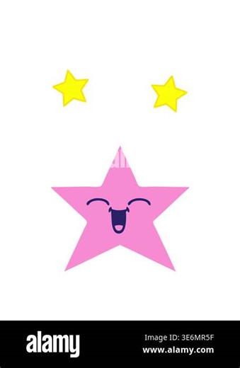 spinning stars animation of flat color retro cartoon of a gold star Stock Video Footage - Alamy