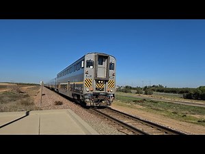 Amtrak Gold Runner #712 at Modesto Station with CDTX #6963 Cab Car and #2105 SC-44