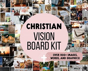 Printable Christian Vision & Prayer Board Kit 800  Elements, Faith-based Goal Setting, 2026 New Year’s Goals Planner, Spiritual Growth Kit - Etsy