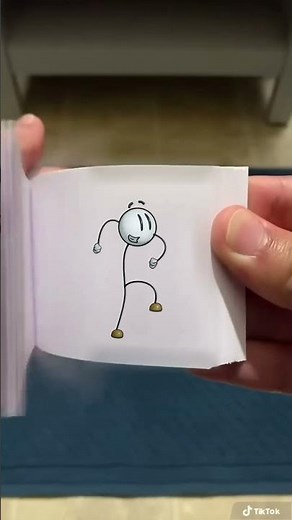 Stickman dancer in flip book. Stickman memes video. Funny animation meme.
