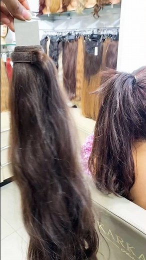 Easy Ponytail Hairstyle with Extensions | Quick & Glam Hair Transformation #PonytailStyles #shorts