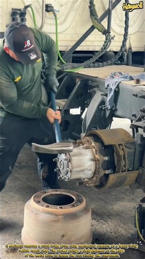 Removing the Brake Drum on a Truck Wheel Hub #truck