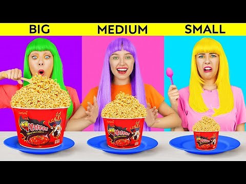 BIG, MEDIUM, SMALL PLATE || 1000 Layers of Food! First To Finish Eating Wins by 123 GO! FOOD