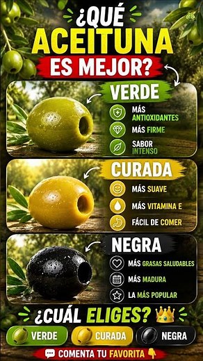 🫒 ¿QUÉ ACEITUNA ES MEJOR?