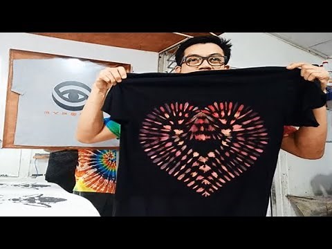 HOW TO TIE DYE | BASIC HEART PATTERN | REVERSE TIE DYE | ICE DYED | TRIPPY DYES PRODUCT