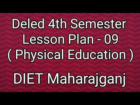 Deled 4th Semester Lesson Plan - 9 | Physical Education | Deled Lesson Plan | #viral #lessonplan