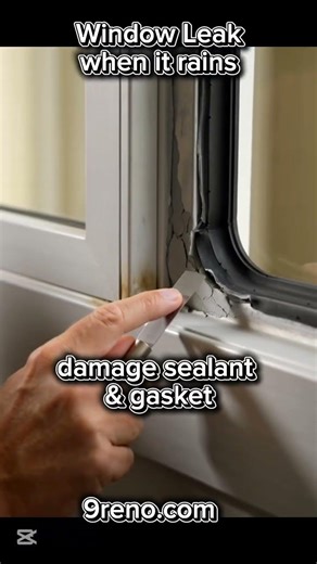 🌧️ Window Leaking When It Rains? Don’t Ignore This! #windowrepair #leakrepair