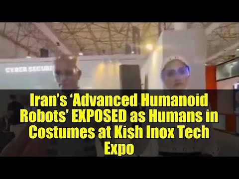 Iran’s ‘Advanced Humanoid Robots’ EXPOSED as Humans in Costumes at Kish Inox Tech Expo
