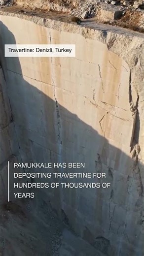 Denizli Travertine: Beside Pamukkale the Active Hot Spring Formation #Shorts