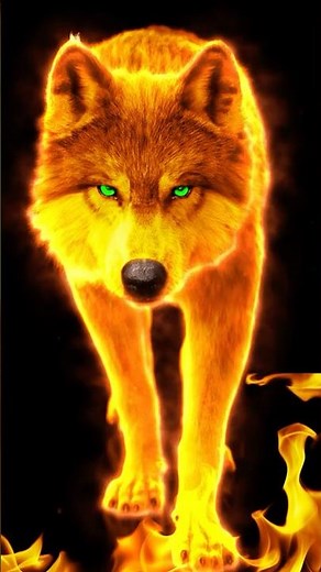 Live Wallpaper for Android | Glowing Fire Wolf