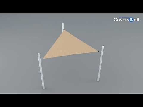 How to install Custom Triangle Sun Shade Sails with straight sides