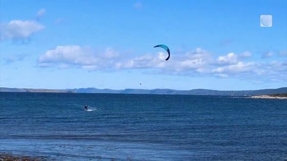 A perfect Sunday afternoon for Wind surfing on Conception bay.