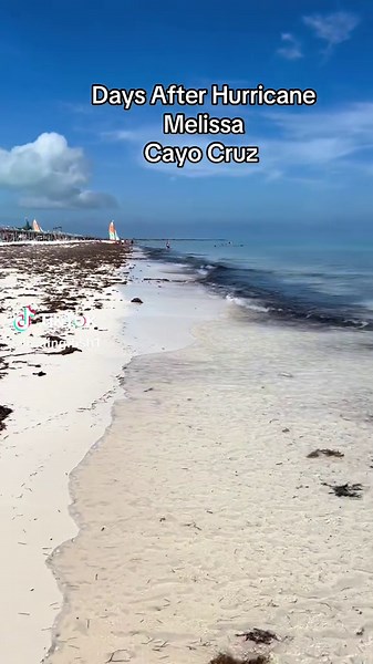 Beach In Cayo Cruz Cuba after Melissa