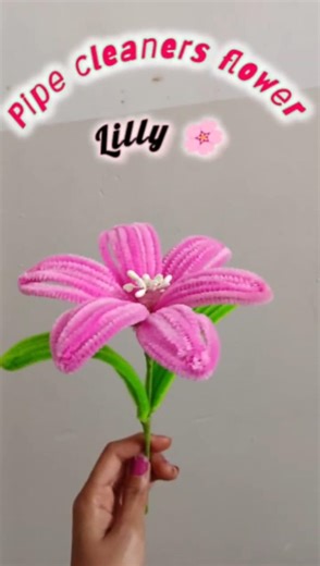 Handmade diy pipe cleaner lily flower 🌸. #trending #shorts #shortsvideo #viral #viralshorts