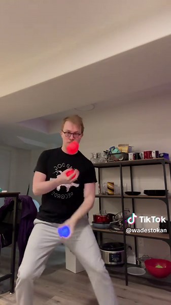 Mesmerizing Contact Juggling Performance by a Female Juggler