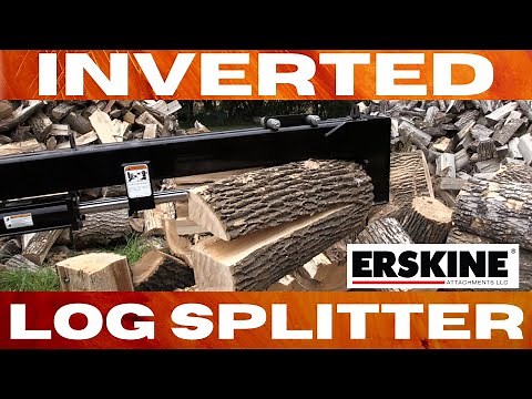 Inverted Log Splitter for skid steer in action