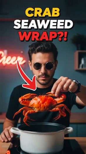 CRAB SEAWEED ROLL YOU WON’T BELIEVE! seafood reaction