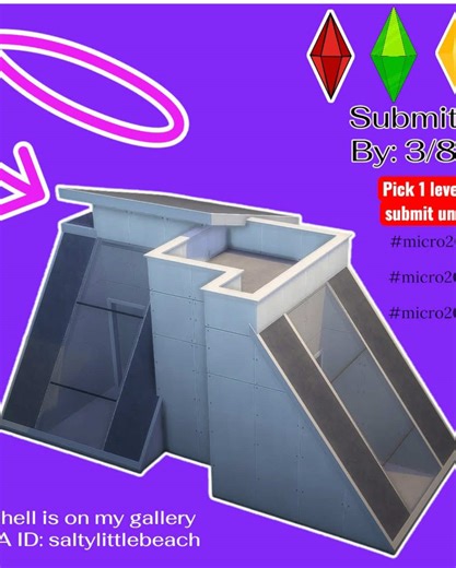 🚨✨ NEW CHALLENGE CATEGORY DROP! ✨🚨 We’re going MICRO and mighty! 🏡💥 Get ready to push your creativity to the limit with 20 TILES ONLY all builds stay on a 20x15 lot 👀 🧱 THE SHELL IS READY ➡️ Available now on my gallery 🔍 EA ID: saltylittlebeach 📸 Rules & info are in the picture — make sure to read before building! 🎯 HOW TO ENTER Choose ONE level only (no double dipping 😉): 🌱 Level 1 – Beginner 🔧 Level 2 – Intermediate 🔥 Level 3 – Advanced Pick the level that fits your skill set best