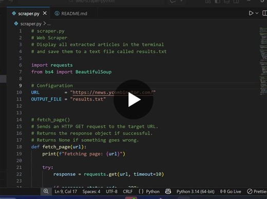#python #webscraping #buildinpublic #100daysofcode #github #pakistan #freelance #opentowork #learntocode #beautifulsoup #electricalengineering #codingjourney #techpakistan #studentlife | Muhammad Ramzan