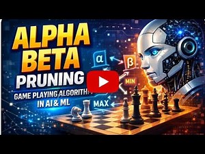 Alpha-Beta Pruning Game Playing Algorithm With Example (‪@ECL365CLASSES‬