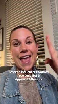 You only get 3 tries to apply for the Amazon influencer program #amazoninfluencerprogram