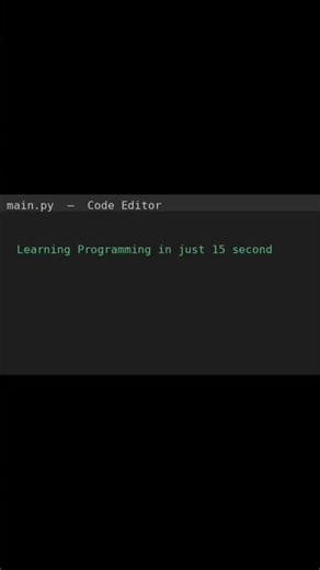 Learning Programming in just 15 SECOUND!! #part1 #code #programming
