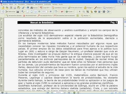 Escuchar un pdf en español. Adobe Acrobat