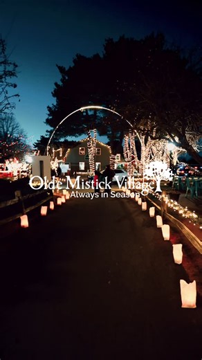 Olde Mistick Village on Instagram: "Festival of Lights ✨ Friday night glowed with thousands of candles, festive strolls, and the magic of a cherished holiday tradition! ☃️🎄 Credit: @thejeanmichael"