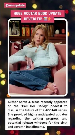 ACOTAR 6 & 7 Release Date Update! Sarah J Maas Reveals All! 📚 #ACOTAR