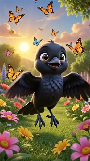🐦 Caw Caw Crow | Kids Rhyme #kidslearning #educationalvideos #nurseryrhymes #kidsvideos