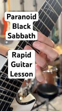 Paranoid Guitar Lesson in record time. Learn a heavy metal classic #guitartutorial #ripozzy
