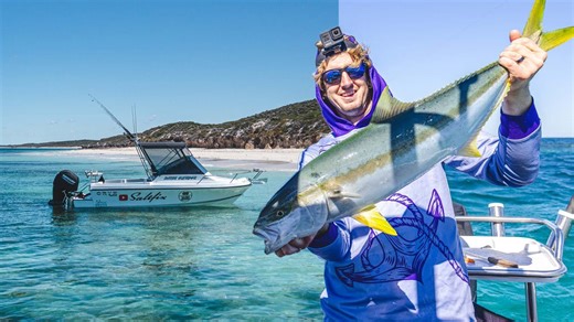 Fishing remote reefs in the new boat
