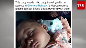 569K views · 2.3K shares | Railway responds to tweet, sends milk for 5-month-old in train | The Times of India | Facebook