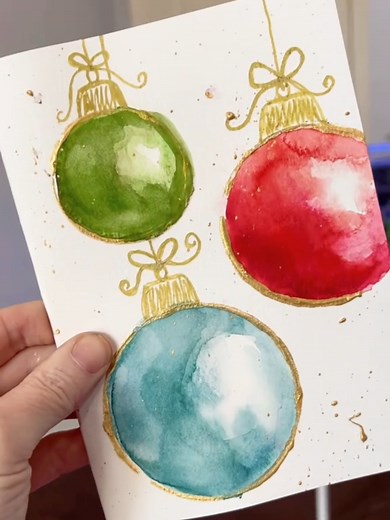 Elegant Holiday Card Tutorial with Watercolors