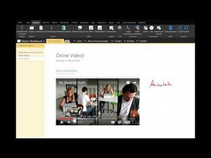 OneNote 2016 - online video embed - english