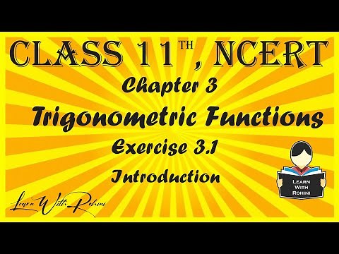 Trigonometric Functions| Chapter 3 |Exercise 3.1|Introduction | NCERT | Maths |Tamil | class 11