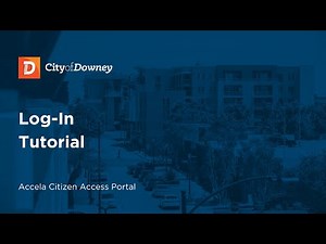 Log-In Tutorial | Accela Citizen Access
