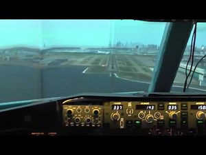 ホームコックピット 羽田空港RW34L着陸