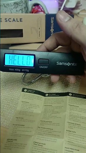 unboxing my samsonite portable luggage scale