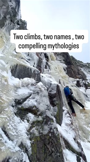 Adventure Spirit Guides on Instagram: "Lilith comes from Mesopotamian folklore, merging into Jewish mythology, the first wife of Adam, created from dust versus his rib, who refused subservience. Fafnir’s tale, like so much Nordic mythology, is one of numerous double-crossings and treachery. Ultimately, it’s a tale of greed. Two tales, two traditions, two climbs. One cliff. Cannon. Some fun scraping, scratching, and picking around with @natekenneyvt #neiceconditions #northeastice #iceclimbing #nh