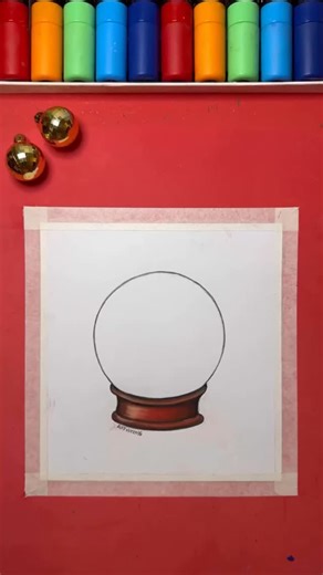 Mahaveer art on Instagram: "Pov: painting a snow globe while listening to brad Paisley talk about the story behind it on #trendingreels #art #artgallery #drawing"