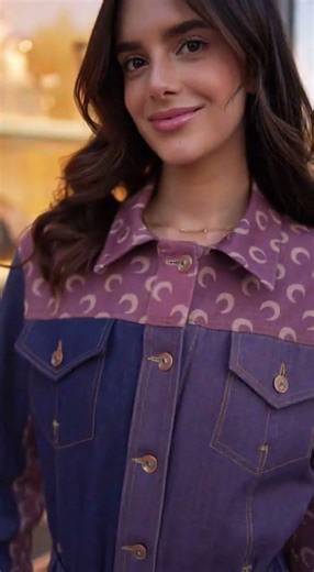 Colorblocked denim coat #ootd #trends #alvin'sclub #fashionstyles #style #fashiontrends