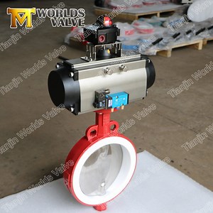 [Hot Item] Pneumatic Actuated PTFE Liner Butterfly Valve with Polishing Disc