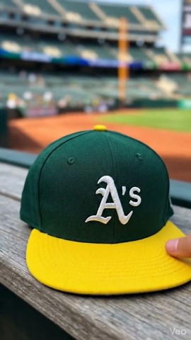 Oakland Athletics A’s Baseball Cap Green Yellow Snapback Hat, MLB Flat Brim Streetwear Cap, Embroidered Sports Hat Adjustable